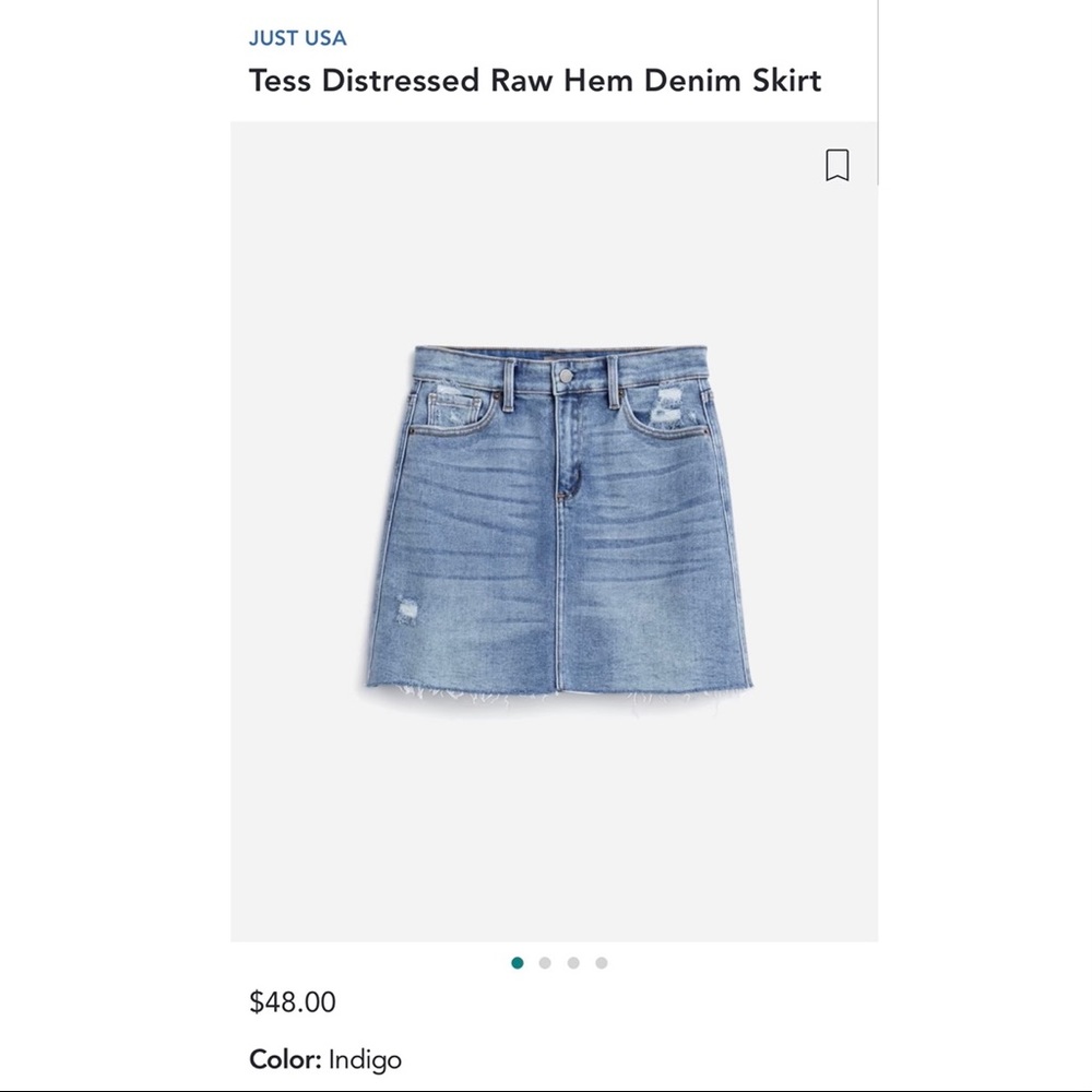 Just USA Denim Mini Skirt